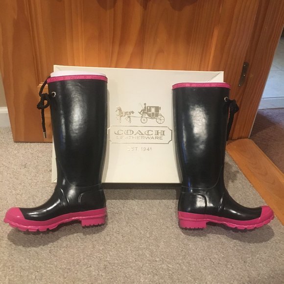 Coach Roxane Rubber Rain Boots - Picture 3 of 13